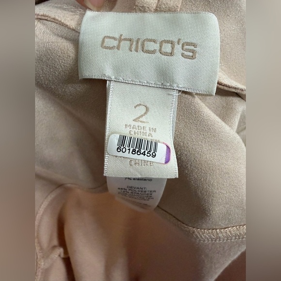 Chico’s Peach Suede Open Front Cardigan size 2 or L - Picture 2 of 9